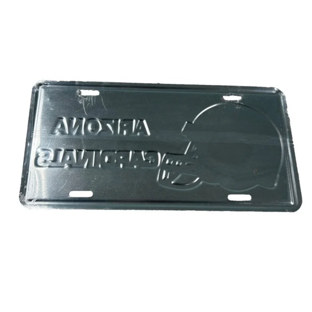 Vintage Arizona Cardinals License Plate‎ Tag Cover Aluminum 90s NFL Football